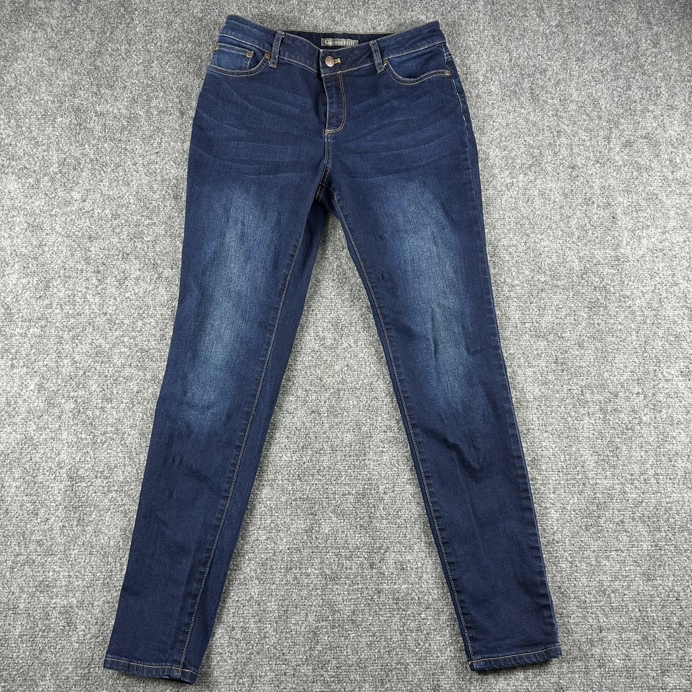 Garnet Hill Jeans Womens 28x29 Blue Medium Wash Skinny Stretch Denim Ankle